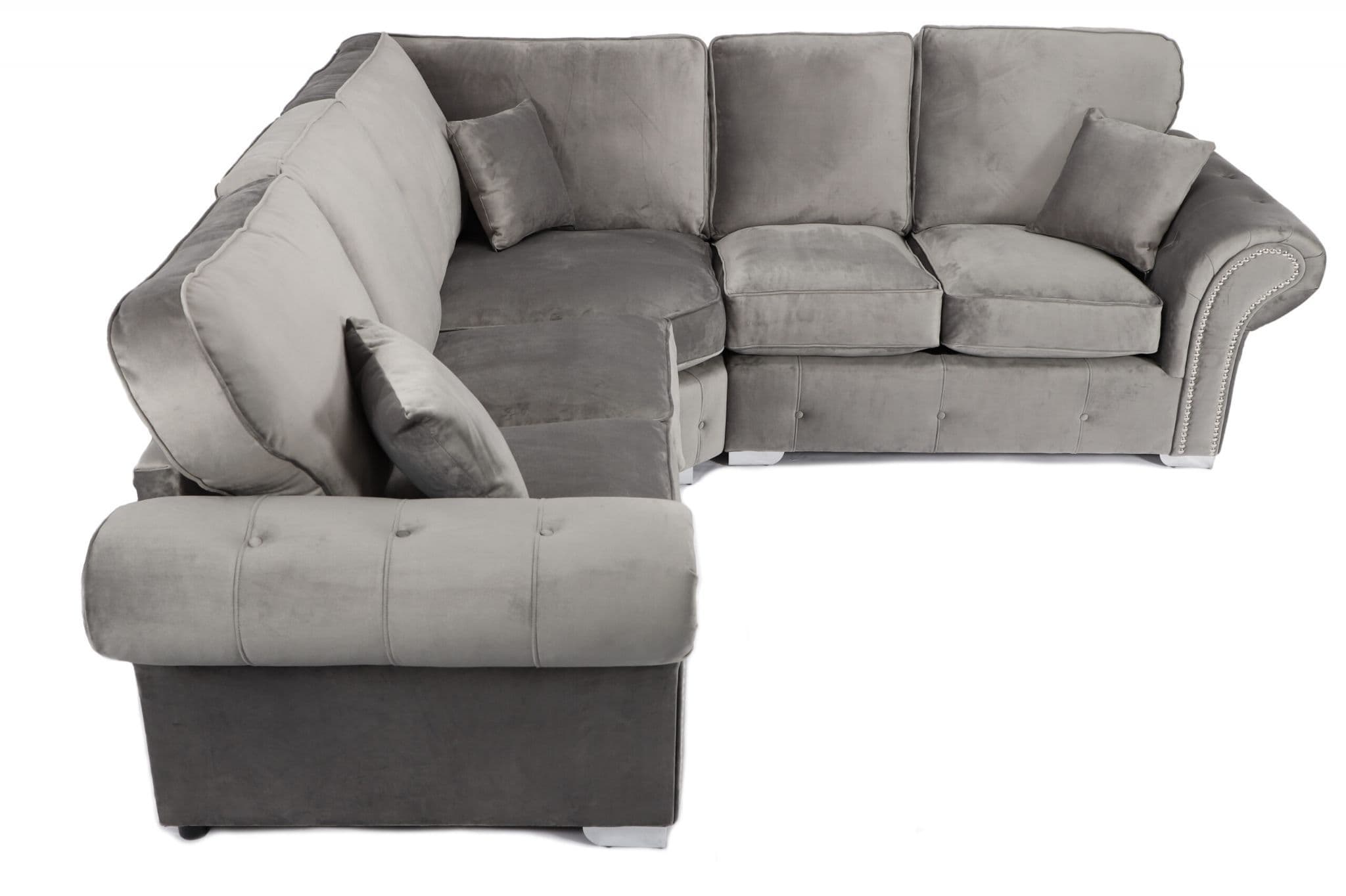 Arkwood Large Corner Sofa Plush Grey