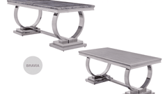 Bravia Dining Table Grey Marble