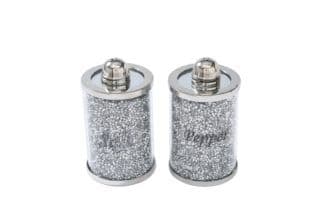 Crushed Glass Salt & Pepper Shakers Large