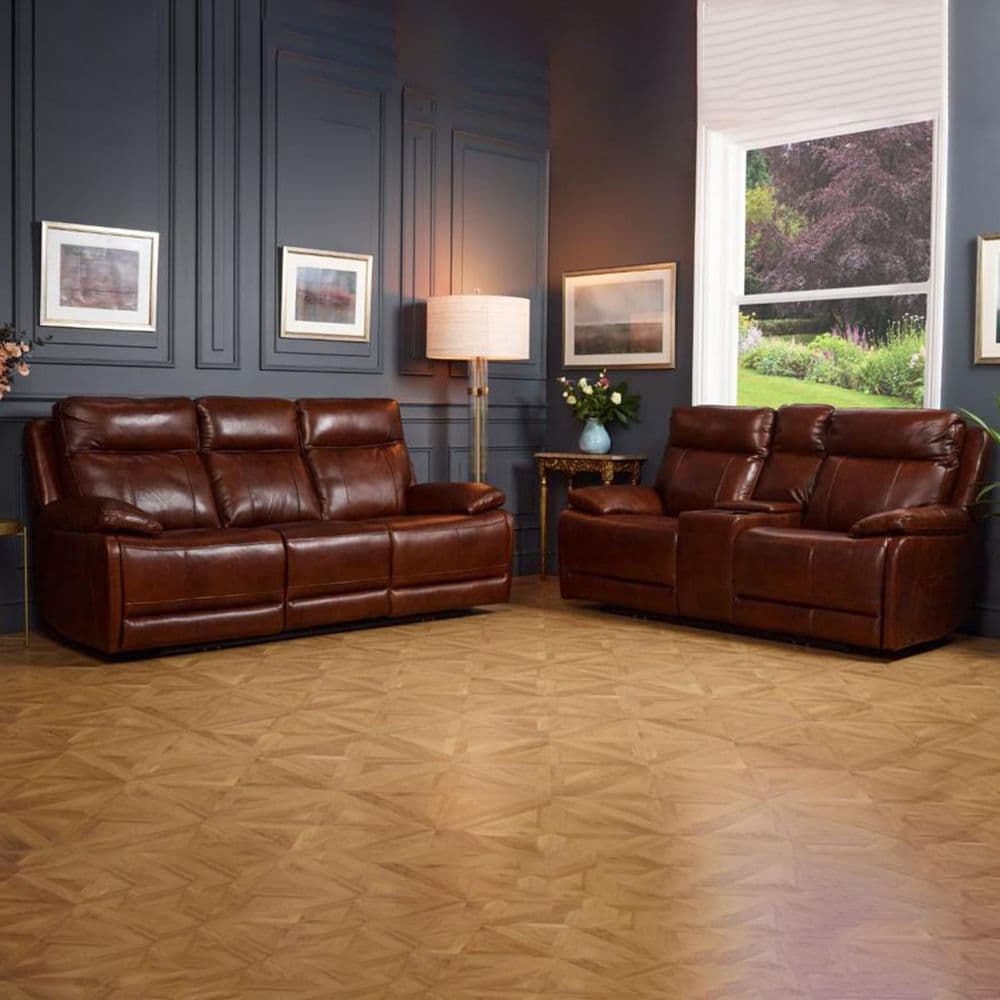 Imperial Genuine Leather Italian 3+2 Recliner Sofa