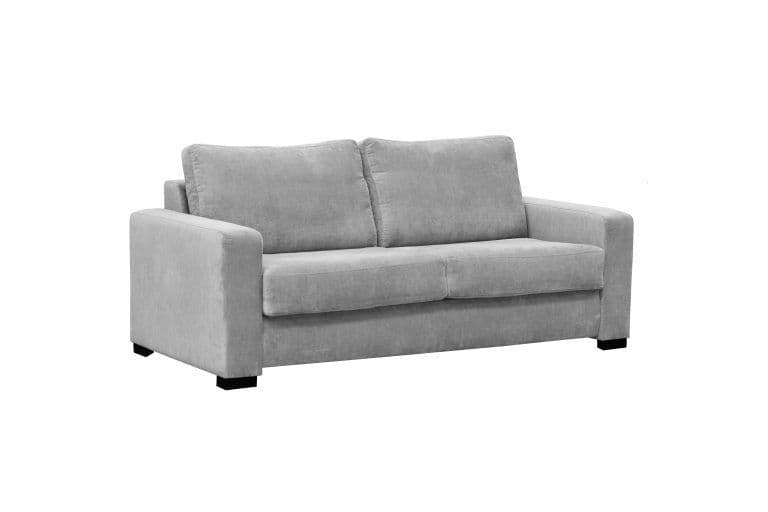 Jersey 3 Seater Sofa Bed With Foam Mattress Silver