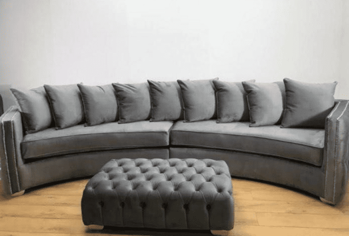 Lenor Curved Scatter Back Designer Sofa
