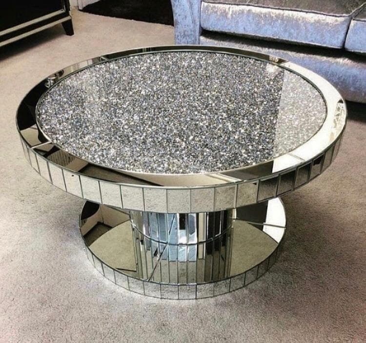 Luxor Round Crushed Diamond Coffee Table