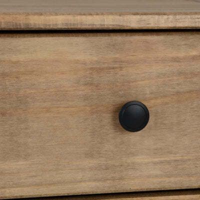 Panama 3 Drawer Bedside Chest Natural Wax