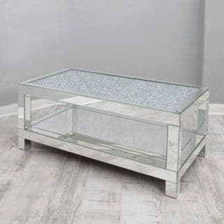 Rectangular Crushed Glass Coffee Table