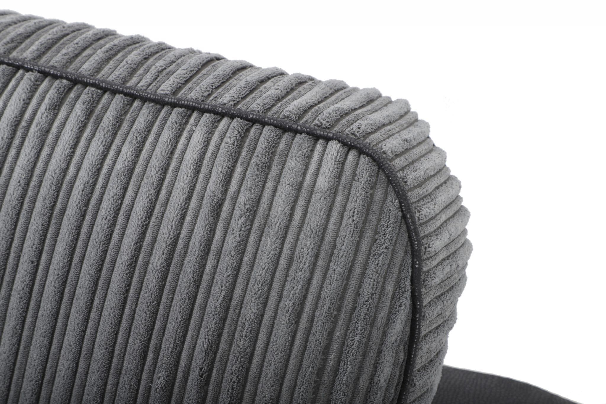 Sector Large Corner Sofa Black/Grey Cord