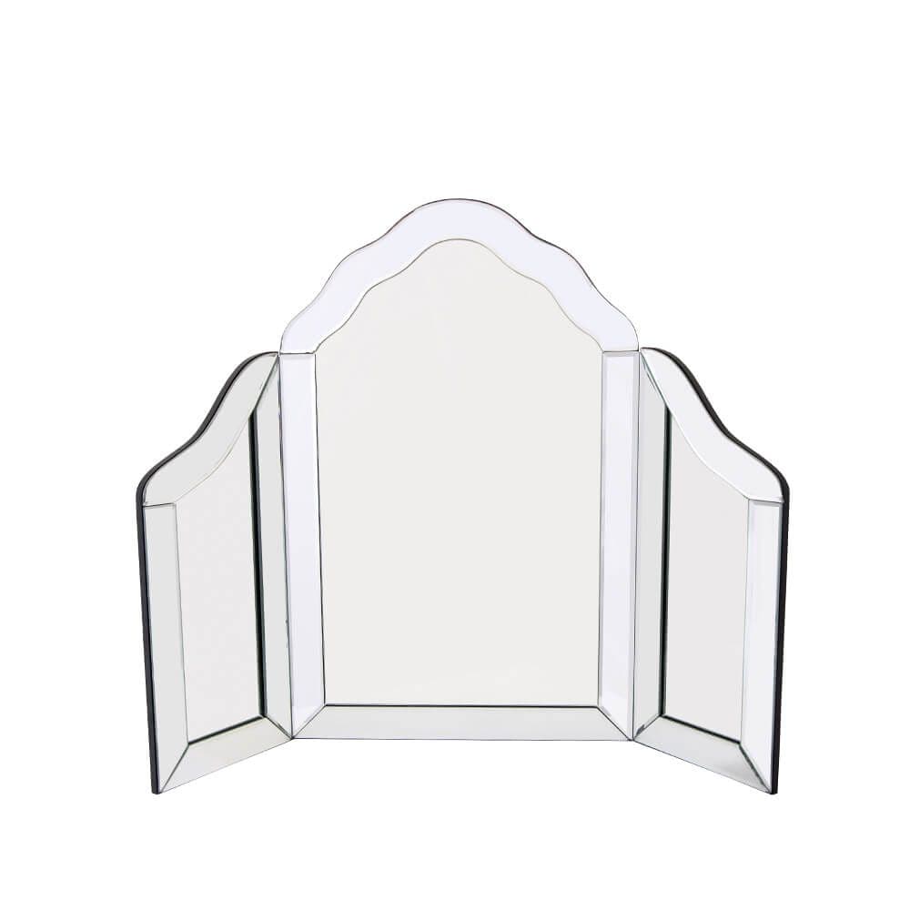 Small 3-Sided White Mirror