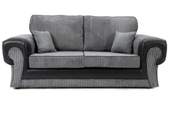 Tangence 3 + 2 Seater Sofa Black/Grey Cord