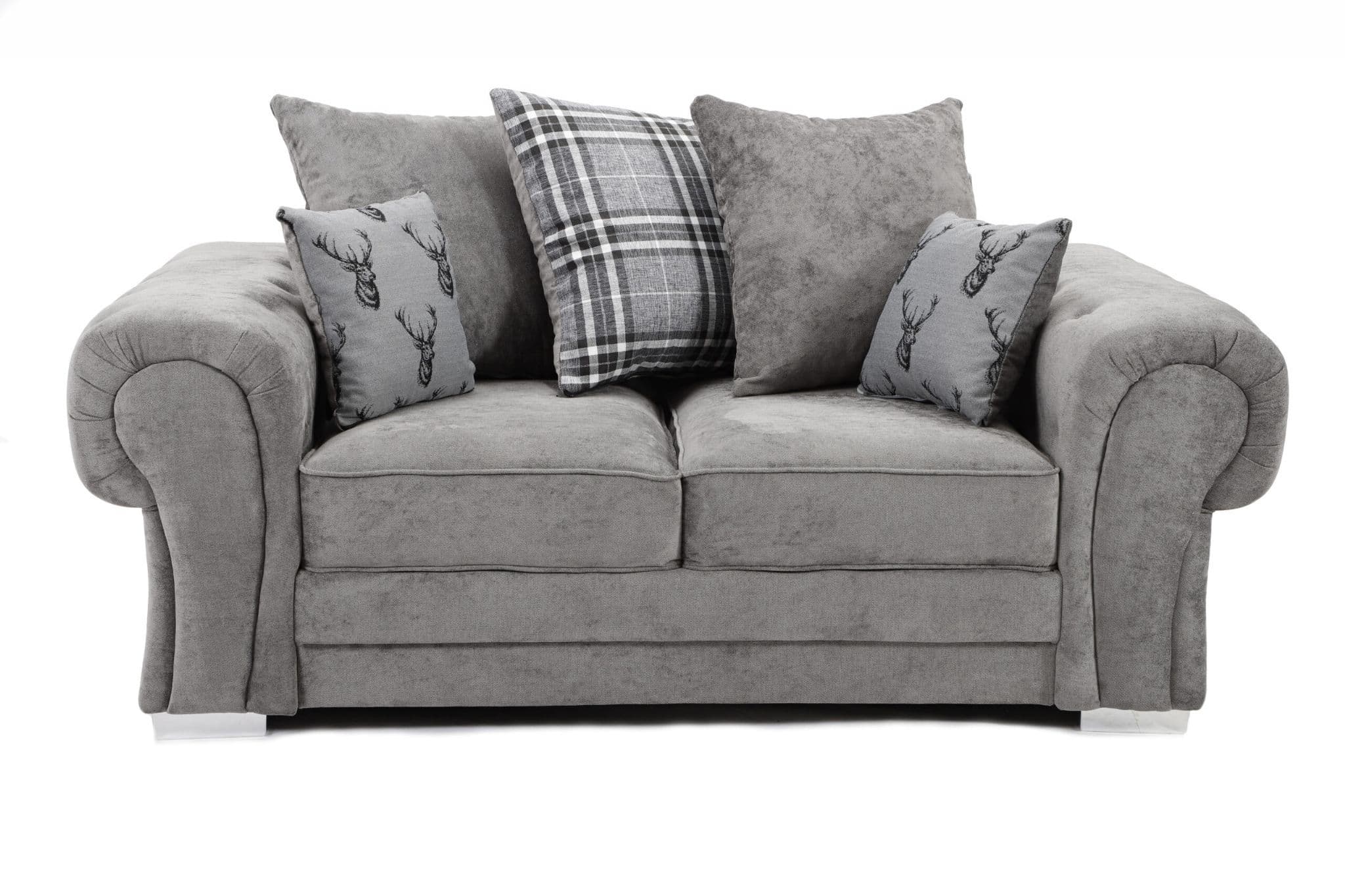 Verane Scatter Back 3+2 Seater Sofa Set Grey