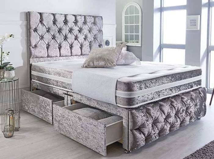 Zara Chesterfield Storage Bed With Monty Carlos Headboard And Footboard