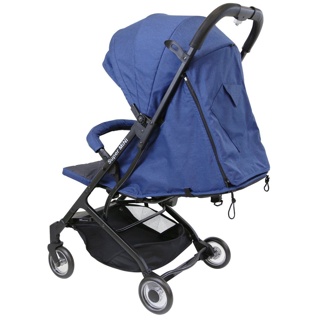 Zeus - Super Mini Special Edition Floating Wheels Stroller - Navy (Complete With Free Rain-Cover)